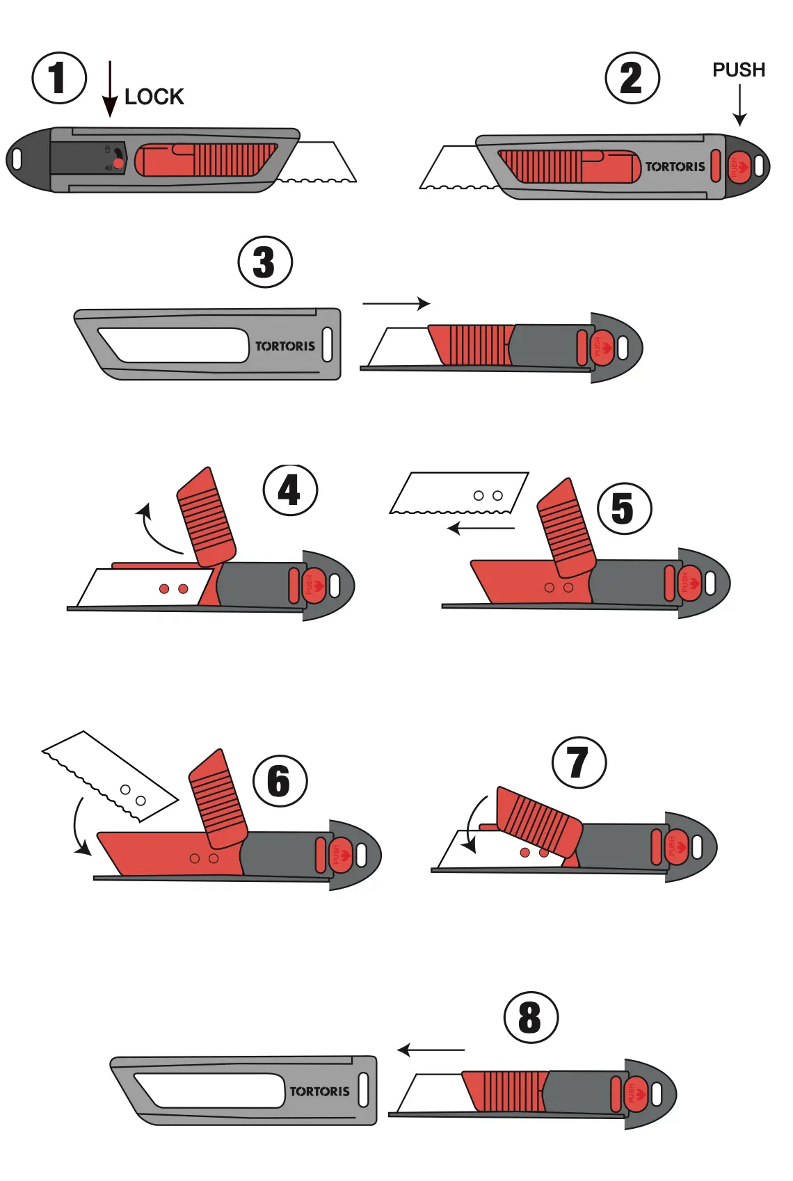 Blade change of the TORTORIS SAFE 11 in eight steps